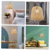 Levemolo Woven Chandelier Shades Bamboo Lampshade Decorative Pendant Light Cover Ceiling Light Cover for Hotel view 4