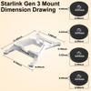 Neeotyy Starlink Gen 3 Mount,Flat Starlink gen 3 Magnetic Car Mount,Easy Installation for RVs, Campervan,Boat Metal Surface (White) view 3