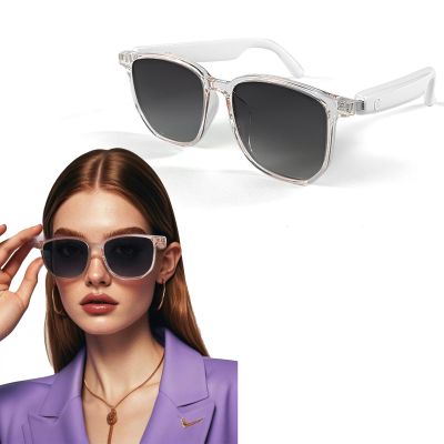 Xmenha Smart Glasses For Men Women Wireless Smart Dark Sunglasses With Bluetooth Speakers Earbuds Bone Conduction Audio Glasses Headphones Blue Tooth Eyeglasses