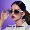 Xmenha Smart Glasses For Men Women Wireless Smart Dark Sunglasses With Bluetooth Speakers Earbuds Bone Conduction Audio Glasses Headphones Blue Tooth Eyeglasses view 3