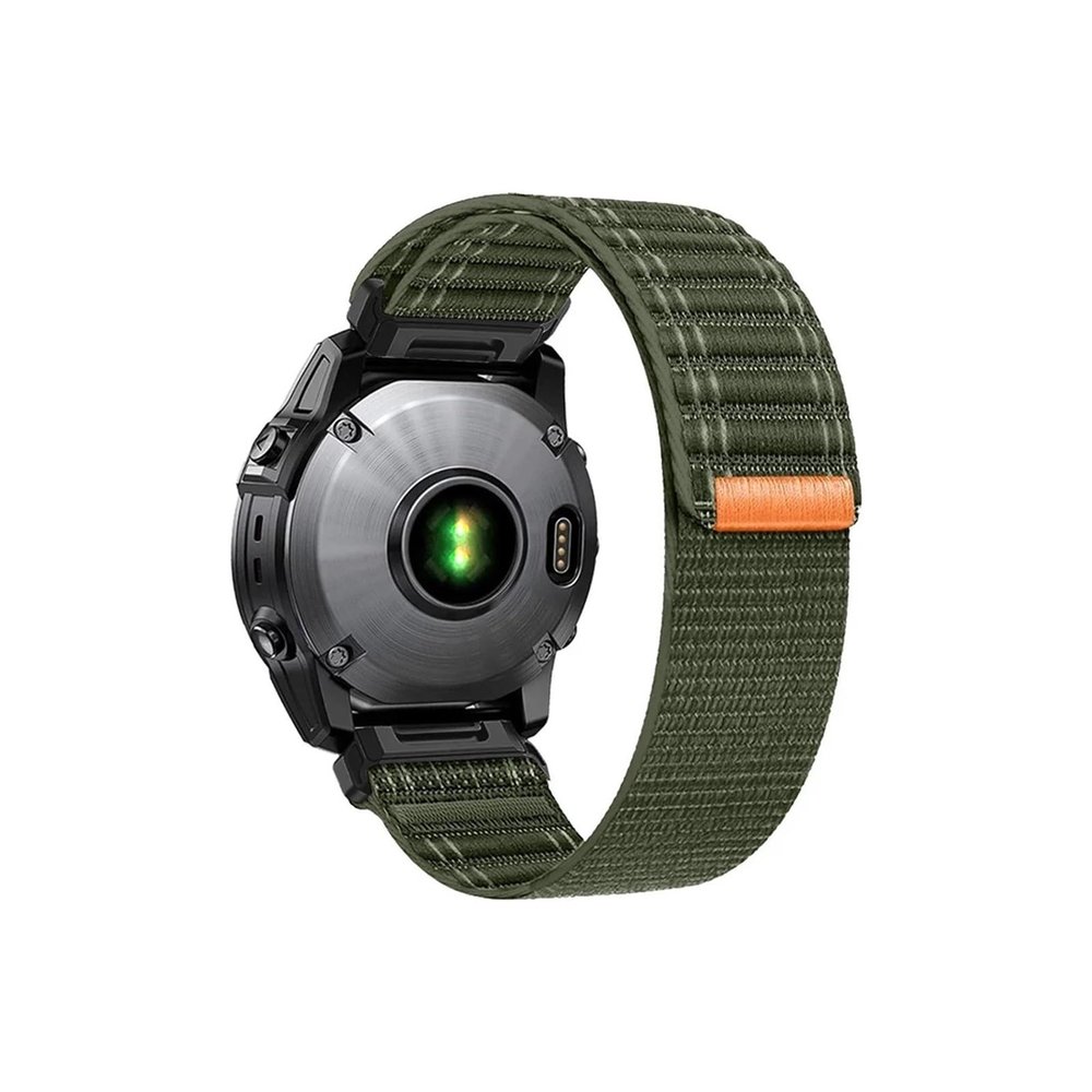 Quic kFit 22mm 26mm Woven Nylon Band Fit for Garmin Fenix E 8 47mm 51mm 7 7X 6 6X 5 5X Plus/Enduro 3/Epix Pro Gen 2 Strap Bracelet(Army Green,Quic kFit 26mm)