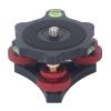 Tripod Head Leveling Base, Top Anti Slip Rubber Pad Anodized CNC Processing Tripod Leveling Adjustment Base Precise Angle Adjustment for Panoramic Photography view 4