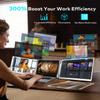 16" Laptop Screen Extender, 1200P FHD Triple Portable Laptop Monitor Extender for 12"-18.5" Laptops, 16:10 Aspect Ratio Rotation Screen, Compatible with MacOS, Wins, Chrome, Surface view 4