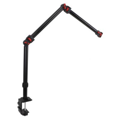 Camera Arm Clamp Mount, 1/4in Screw Hole Extendable Clamp Camera Desk Mount 3 Section High Precision Flexible for Projector