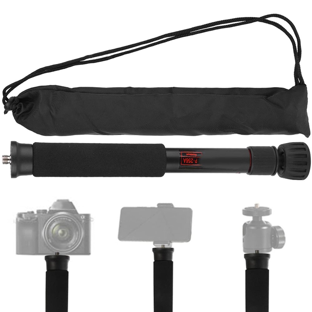 Zerodis Compact Size Monopod Foldable Design Lightweight Camera Monopod for Mounting SLR Camera, Mirrorless Camera, Flash (P-256A)