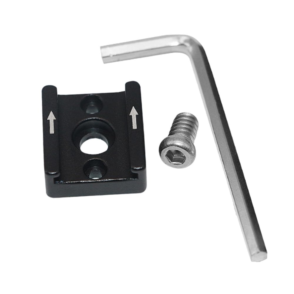 BELLIFFY Cold Shoe Flash Adapter Mount Sturdy Metal Cold Shoe Bracket Mini Hot Shoe 1/4'' Screw Compatible Adapter for