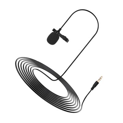 BRIGHTFUFU Lavalier Clip Microphone for Lightweight Mic Sturdy Collar Clip for Interviews Streaming Vlogging and Gaming Audio Connection