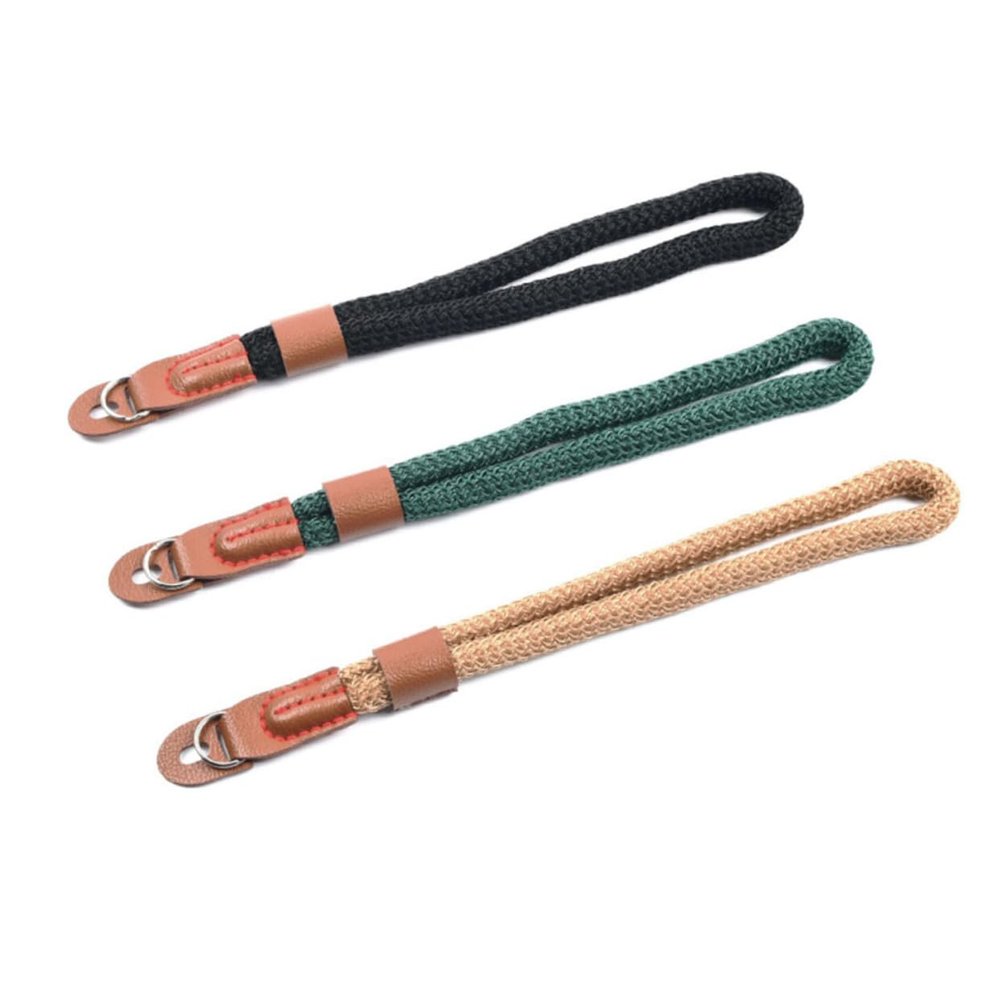 BELLIFFY Hand-woven Cotton Camera Wrist Strap Lightweight and Comfortable Black Camera Cord for for Photography Enthusiasts and Everyday Use