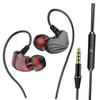 BELLIFFY in-Ear Wired Earbuds with Subwoofer Bass Ergonomic Fit for Running and Gaming Connector in-line Mic for Phone and Tablet Gunmetal Grey view 1
