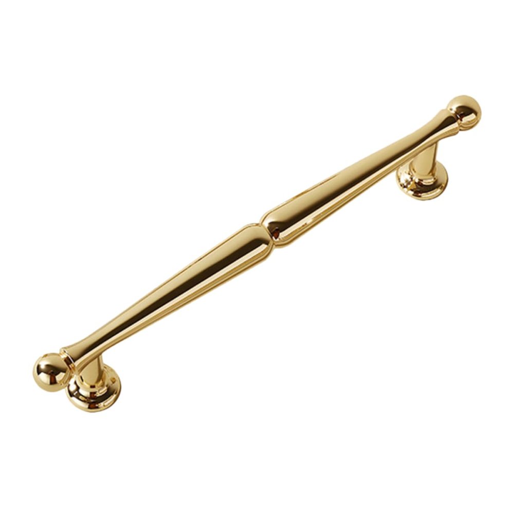 IWOWHERO Golden Handle Black Matte Modern Style Zinc Alloy for Kitchen Cabinets Wardrobes