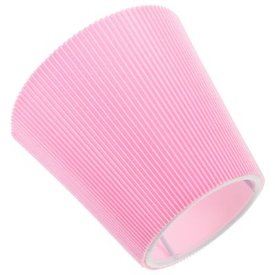 WHAMVOX Cloth Art Fabric Lamp Shade Replacement for Bedside and Desk Lamps Compatible Pink Pleated Design for Decor