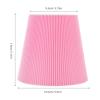 WHAMVOX Cloth Art Fabric Lamp Shade Replacement for Bedside and Desk Lamps Compatible Pink Pleated Design for Decor view 2