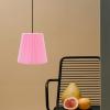WHAMVOX Cloth Art Fabric Lamp Shade Replacement for Bedside and Desk Lamps Compatible Pink Pleated Design for Decor view 3