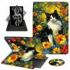 ACWDMKH for Amazon Fire Max 11 Tablet Case,(13th Generation, 2023 Release) 360 Degree Rotating Swivel PU Leather Stand Flip Folio Cover with Auto Wake/Sleep Case for Fire Max 11,Colorful Cat Floral view 1