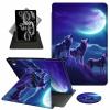 ACWDMKH for Amazon Fire Max 11 Tablet Case,(13th Generation, 2023 Release) 360 Degree Rotating Swivel PU Leather Stand Flip Folio Cover with Auto Wake/Sleep Case for Fire Max 11,Moon Blue Wolf view 1