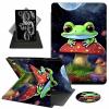 ACWDMKH for Amazon Fire Max 11 Tablet Case,(13th Generation, 2023 Release) 360 Degree Rotating Swivel PU Leather Stand Flip Folio Cover with Auto Wake/Sleep Case for Fire Max 11,Cute Frog Mushroom view 1