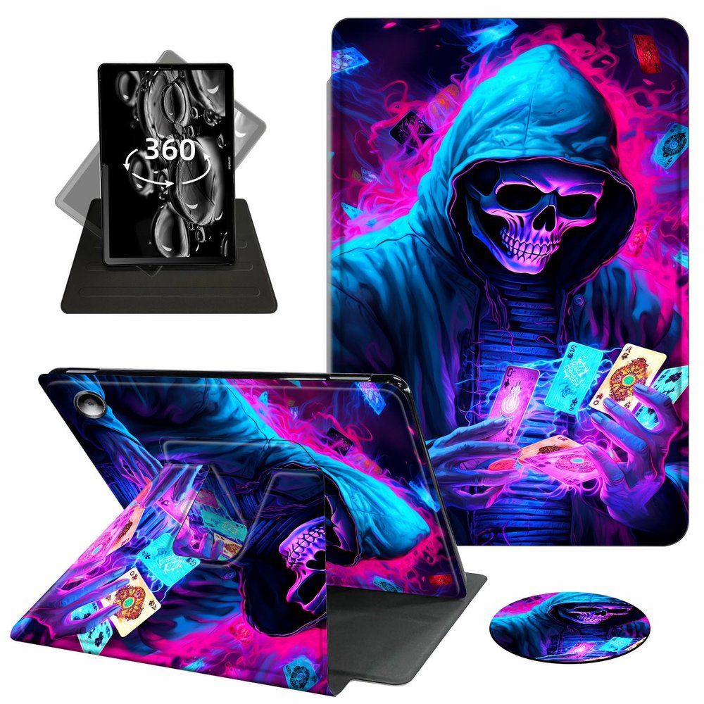 ACWDMKH for Amazon Fire Max 11 Tablet Case,(13th Generation, 2023 Release) 360 Degree Rotating Swivel PU Leather Stand Flip Folio Cover with Auto Wake/Sleep Case for Fire Max 11,Purple Glitter Men