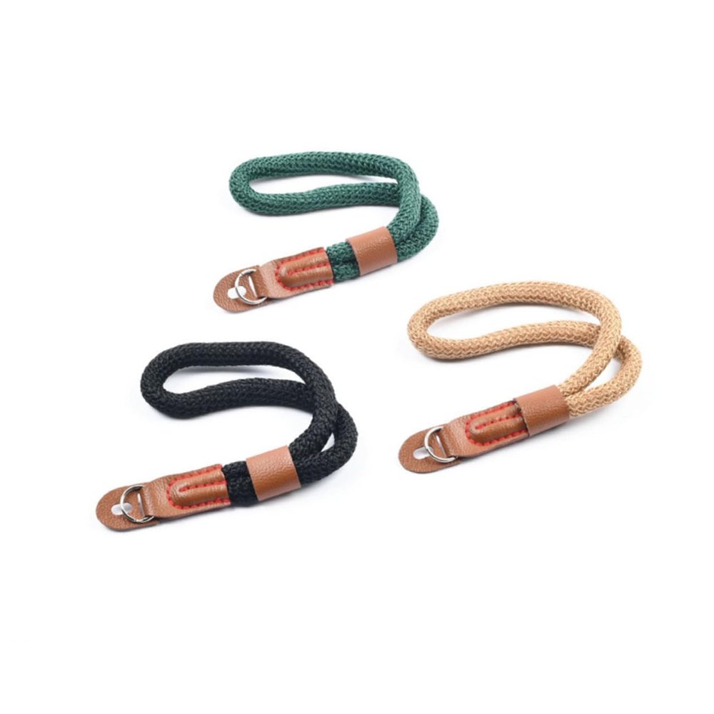 FELTECHELECTR Hand-woven Cotton Camera Wrist Strap Comfortable and Lightweight Photography Accessory for Interchangeable Lens Digital Cameras Khaki Color
