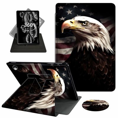 ACWDMKH for Amazon Fire Max 11 Tablet Case,(13th Generation, 2023 Release) 360 Degree Rotating Swivel PU Leather Stand Flip Folio Cover with Auto Wake/Sleep Case for Fire Max 11,American Flag Eagle