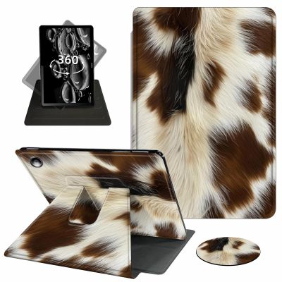 ACWDMKH for Amazon Fire Max 11 Tablet Case,(13th Generation, 2023 Release) 360 Degree Rotating Swivel PU Leather Stand Flip Folio Cover with Auto Wake/Sleep Case for Fire Max 11,Brown Fur Pattern