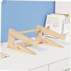 CONGARTENO Laptop Stand Slope Wooden Computer Rack Notebook Bracket Desk Riser Ergonomic Viewing view 4