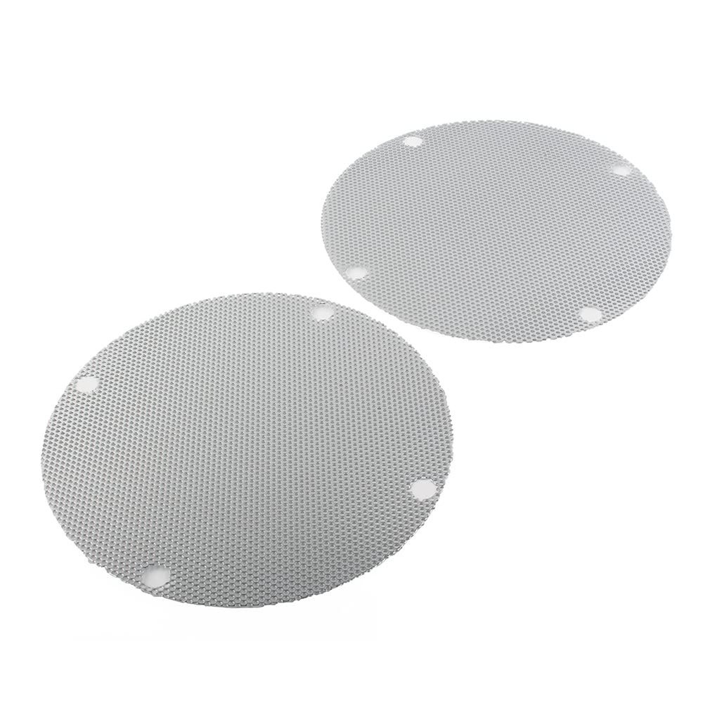 BACAR Rbanna1 Motorcycle Iron Mesh Speaker Grills, Rear Speaker Grille Cover for Harley for Touring FLHTCSE, EFI FLHTCI, FLHTC, EFI FLHTI, FLHT, FLHTCU, Chrome