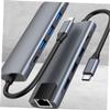 Mikikit Type-c Adapter with Pd Charging and Network Hub Compact USB Docking Station for Laptop and Computer Durable Design No Drivers Required view 4