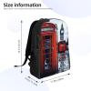 DJUETRUI Backpack for Men Women Lightweight Travel Backpack England UK Retro London Telephone Carry On Backpack Laptop Backpack Casual Daypack view 2