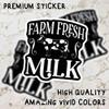 (3pcs) Farm Stickers Farmer Decals Farm Fresh Milk Vinyl Black Weather-Resistance Sticker for Tumbler, Water Bottles, Laptop, Car, Bumper Sticker view 3