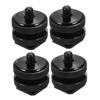 CAXUSD 4pcs Dual Screw Hot Shoe Flash Adapter for DSLR Camera Easy to Install Camera Mounting for Microphone Monitor Led Light view 1