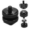 CAXUSD 4pcs Dual Screw Hot Shoe Flash Adapter for DSLR Camera Easy to Install Camera Mounting for Microphone Monitor Led Light view 3