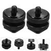 CAXUSD 4pcs Dual Screw Hot Shoe Flash Adapter for DSLR Camera Easy to Install Camera Mounting for Microphone Monitor Led Light view 4