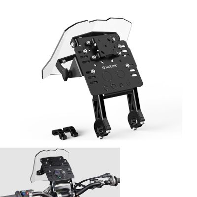 NICECNC Motorcycle GPS Mount Bracket Kit, Mini Fairing Compatible with KTM Accessories, Fits KTM EXC/EXC-F/SX/SXF/XC 125-530 (2004-2024) & Husqvarna TC/FC/TX/FX 125-501 (2014-2024), Aluminum,Black