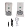 GRCFUMO Voice Intercom Doorbell, Rechargeable Wire Less Call Doorbell with Power Light Display, Waterproof 2 Way Voice Intercom for Household view 1