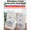 GRCFUMO Voice Intercom Doorbell, Rechargeable Wire Less Call Doorbell with Power Light Display, Waterproof 2 Way Voice Intercom for Household view 3