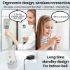GRCFUMO Voice Intercom Doorbell, Rechargeable Wire Less Call Doorbell with Power Light Display, Waterproof 2 Way Voice Intercom for Household view 4