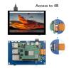 Yoidesu 5 inch Touch Screen Display 1024 X 600 DSI LCD Display for Ras Pi 5 4B CM4 3B + 3A + 3B CM3 + CM3, Capacitive 5 Point Touch Control view 2