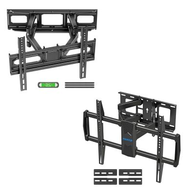 EconoMe TV Wall Mount for Most 32-70 inch TVs, Max VESA 400X400mm, up to 99lbs, and MOUNTUP Full Motion TV Mount for Most 42-82 Inch TVs, Max VESA 600x400mm Hold up to 100 lbs