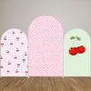 Aerdce Cherry Theme Arch Backdrop Cover Chiara Backdrops Mint Green Stretchy Arched Stands Covers for Baby Birthday Party Decoration(Only Cover) view 3