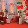 Aerdce Cherry Theme Arch Backdrop Cover Chiara Backdrops Mint Green Stretchy Arched Stands Covers for Baby Birthday Party Decoration(Only Cover) view 4