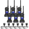 Retevis NR30S Radios(6Pack) Bundle with Speaker Mic(6Pack), High Power GMRS 2 Way Radio Long Range, IP67 Waterproof Two Way Radios, Noise Canceling, Group Call, for Construction view 1