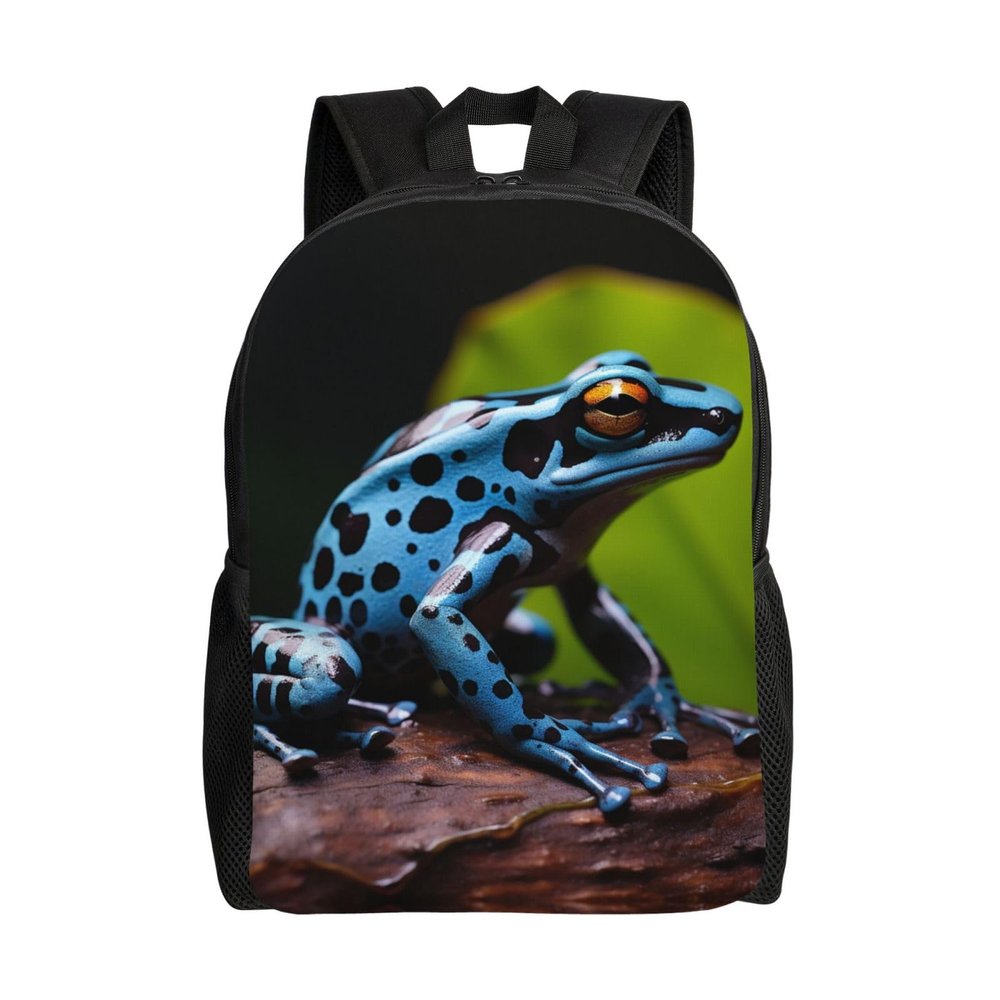 DJUETRUI Backpack for Men Women Lightweight Travel Backpack Dart Frog Blue Carry On Backpack Laptop Backpack Casual Daypack