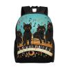 DJUETRUI Backpack for Men Women Lightweight Travel Backpack Four black cats lying on the piano keyboard Carry On Backpack Laptop Backpack Casual Daypack view 1