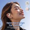 2026 Upgraded Open Ear Headphones,Over Ear Earbuds with Ergonomic Earhook,Bluetooth Headphones 6.0 with Smart Digital Display,80H Playtime,IPX7 Waterproof,Touch Control Operate Fit Cycling (White) view 2