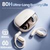 2026 Upgraded Open Ear Headphones,Over Ear Earbuds with Ergonomic Earhook,Bluetooth Headphones 6.0 with Smart Digital Display,80H Playtime,IPX7 Waterproof,Touch Control Operate Fit Cycling (White) view 3