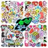 100 Pcs Glow in The Dark Cute Water Bottle Stickers for Kids, Cartoon Mixed Animals Laptop Decals, Waterproof Vinyl Skateboard Phone Case Scrapbook Stationery Box Decorative Sticker view 1