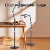 Tablet Floor Stand with Stable Base,Adjustable Height Stretchable Arm Swivel Holder Mount,Metal Tablet Holder Phone Stand for 4~12.9 Inch-Screen Devices view 2