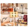 Tablet Floor Stand with Stable Base,Adjustable Height Stretchable Arm Swivel Holder Mount,Metal Tablet Holder Phone Stand for 4~12.9 Inch-Screen Devices view 3