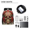 DJUETRUI Backpack for Men Women Lightweight Travel Backpack Red rose sugar skull Carry On Backpack Laptop Backpack Casual Daypack view 4