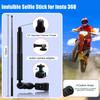 HAFOKO Motorcycle Double Clamp Mount Kit with 47" Invisible Selfie Stick compatible for Insta 360 X5-X Heavy-Duty Camera Bike Handbar Holder compatible for DJI Osmo Nano 360 Riding Record ATV UTV Boat view 2